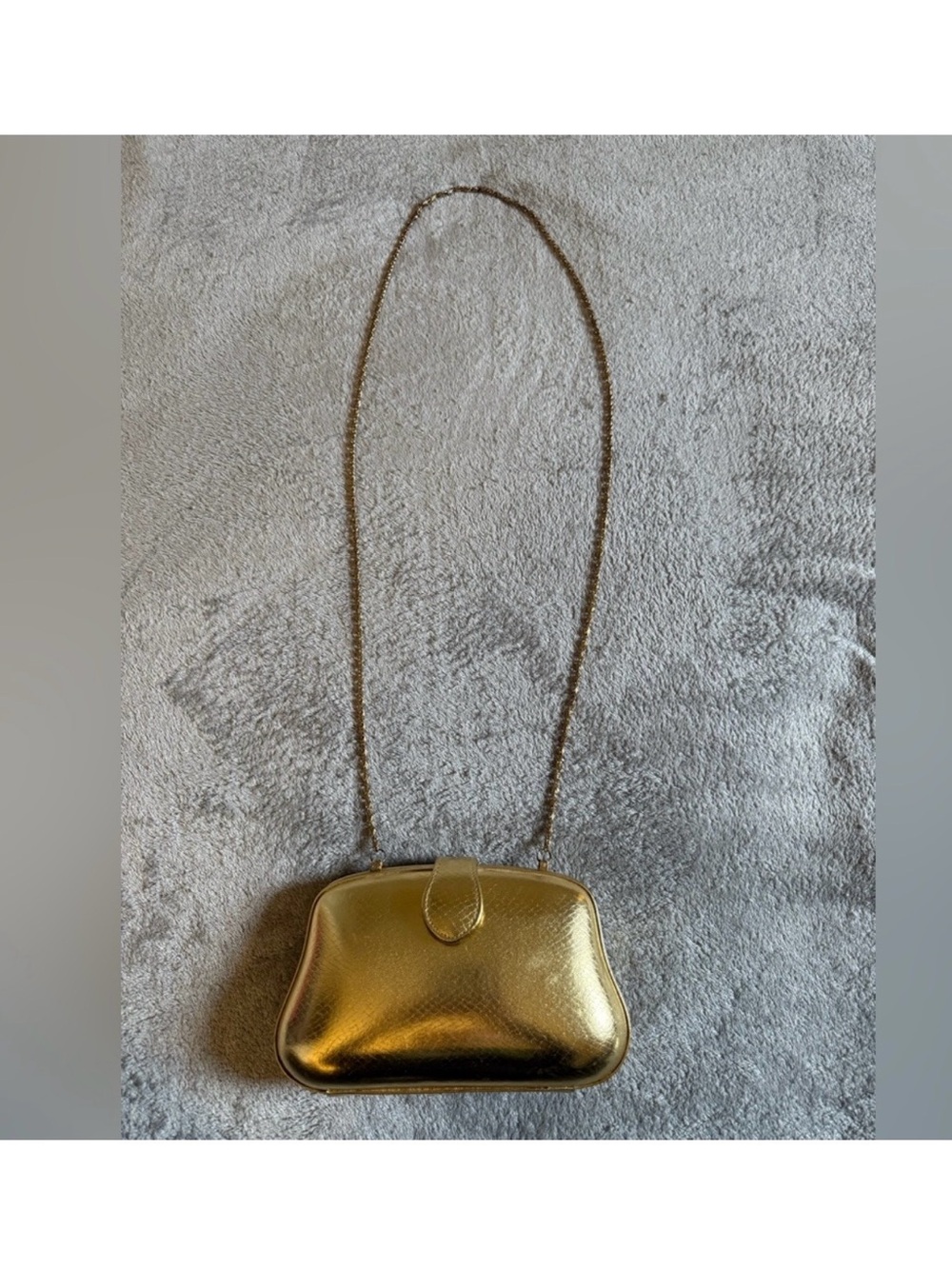 Vintage Morgan Taylor Gold Metallic Clutch Shoulder Bag